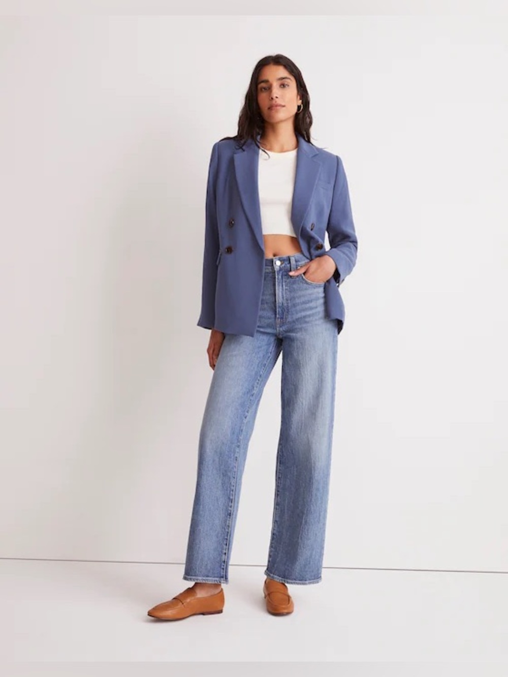 MADEWELL The Perfect Vintage Wide Leg Jean in Heathcote Wash Size 29
